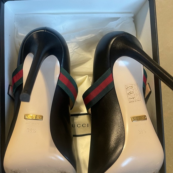 SOLD‼️‼️‼️Gucci black pump with green/red strap 39.5 size - Picture 3 of 3